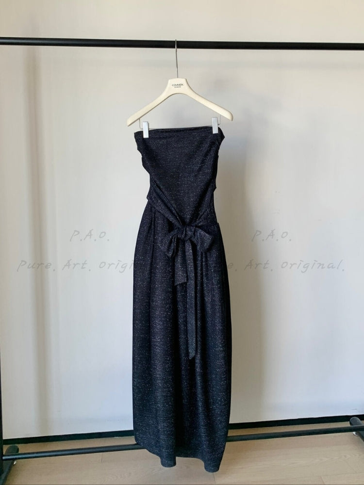 Holiday Noir Midi Dress