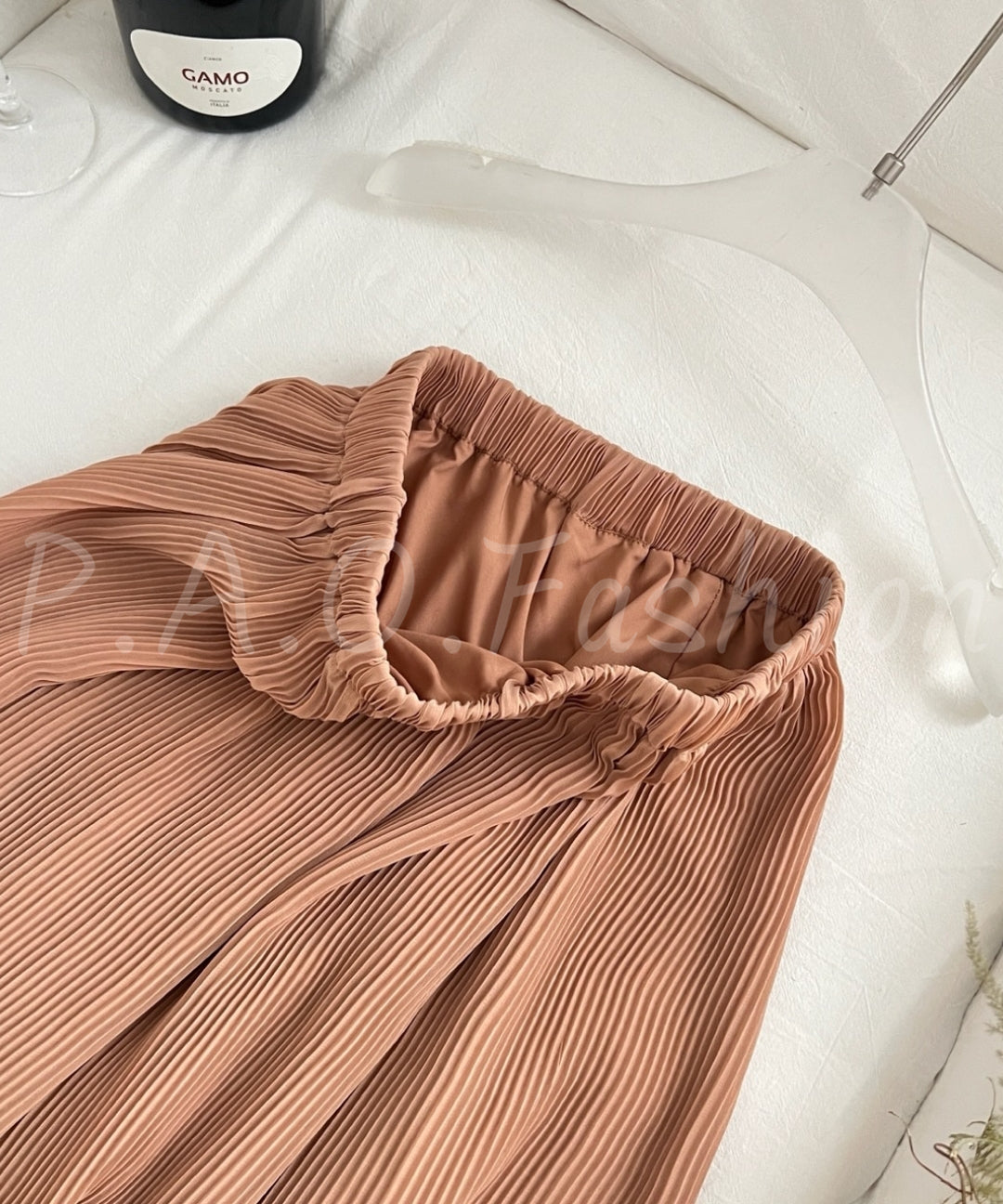 Crystal Pleated Cami Top & Midi Skirt Set[Available Now]