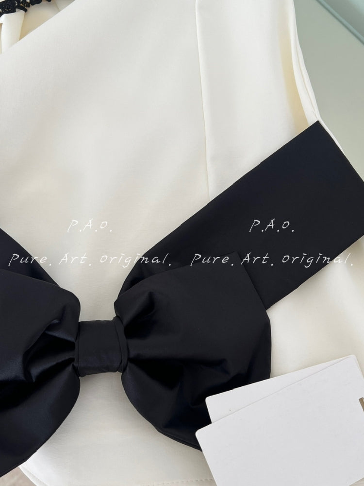 Off-Shoulder Bow Bodycon Mini Dress