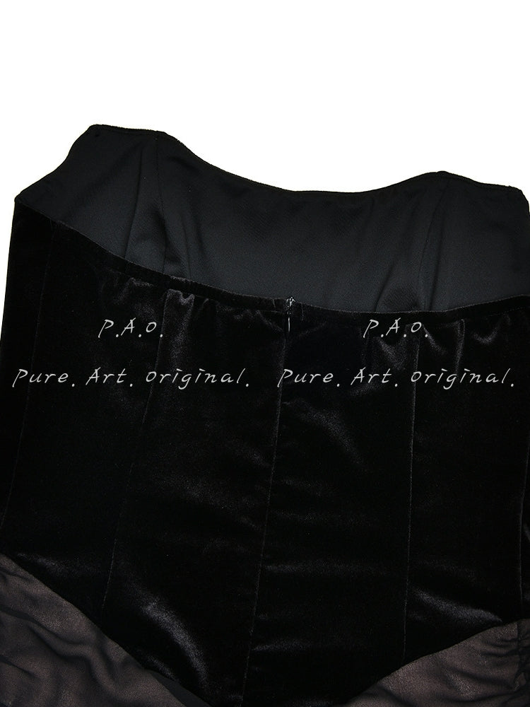 Noir Blush Mini Dress