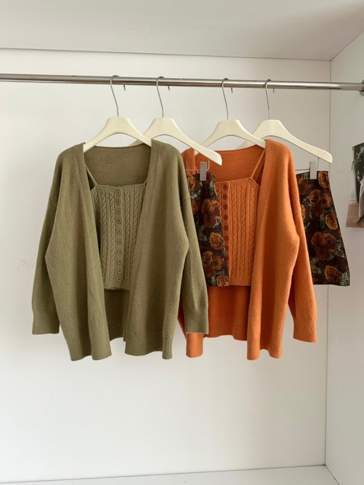 Versatile Knit Tank, Cardigan & Mini Skirt 3-Piece Set