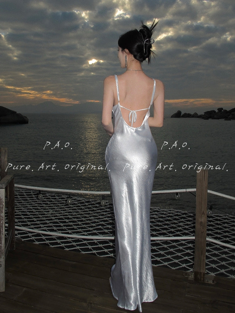 AURELIA SATIN MERMAID SLIP MAXI DRESS