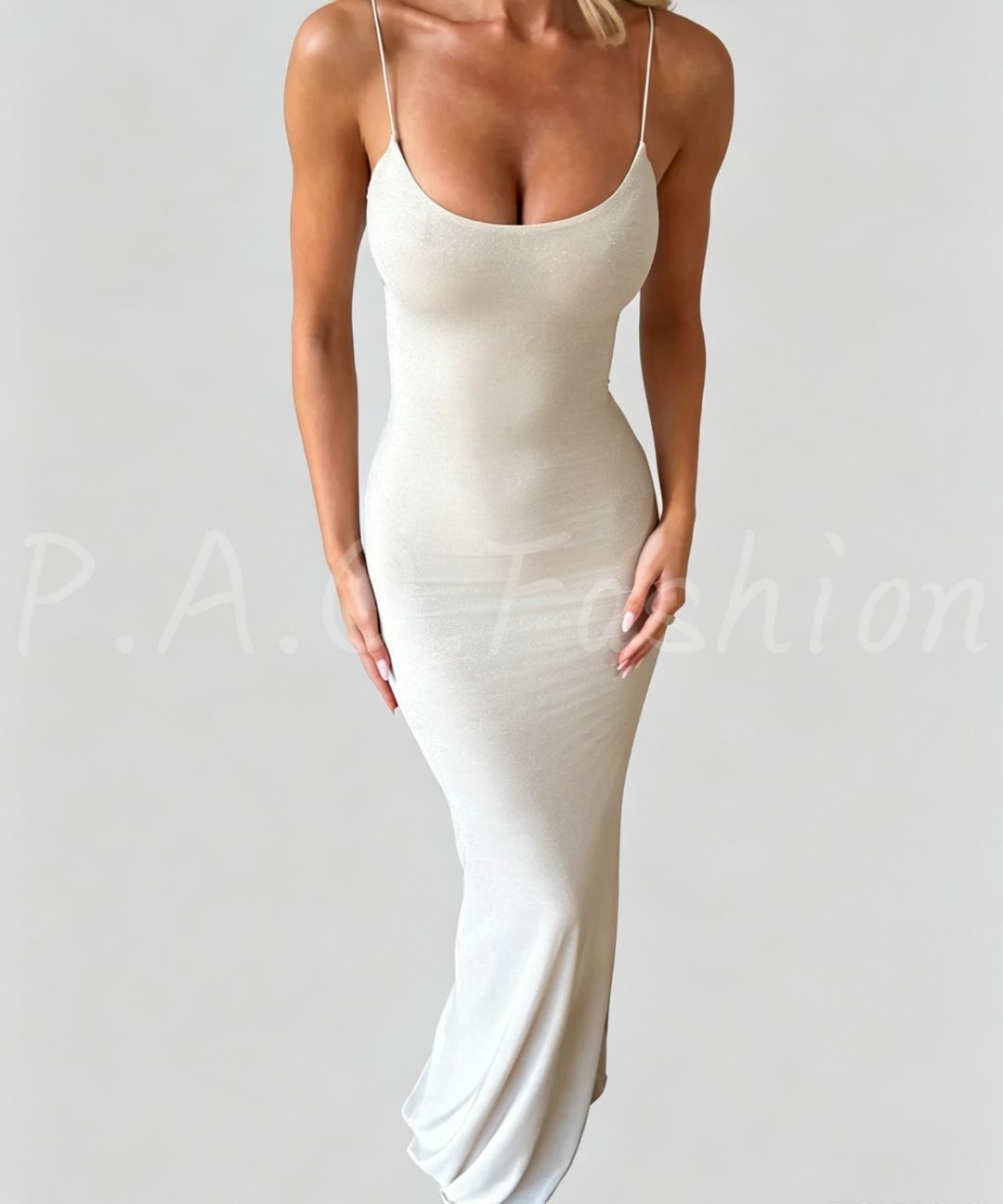 Pearl Sheen Mermaid Maxi Dress