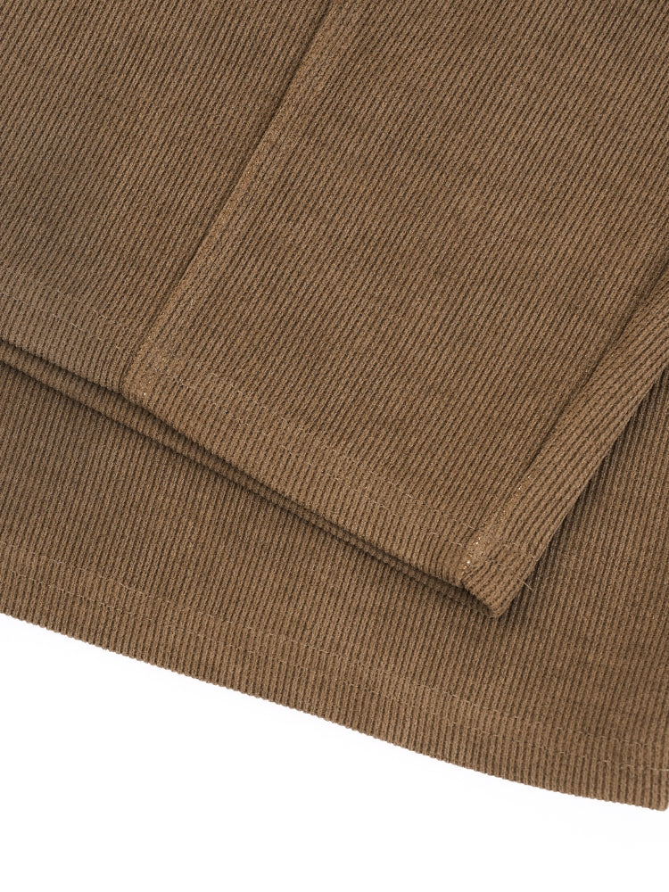 Corduroy Curve-Cut Casual Wide-Leg Pants