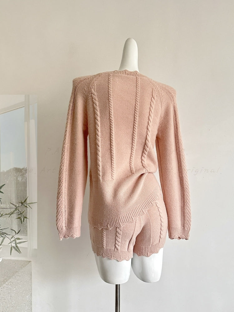 Sweet Blossom – Bow Knit Set