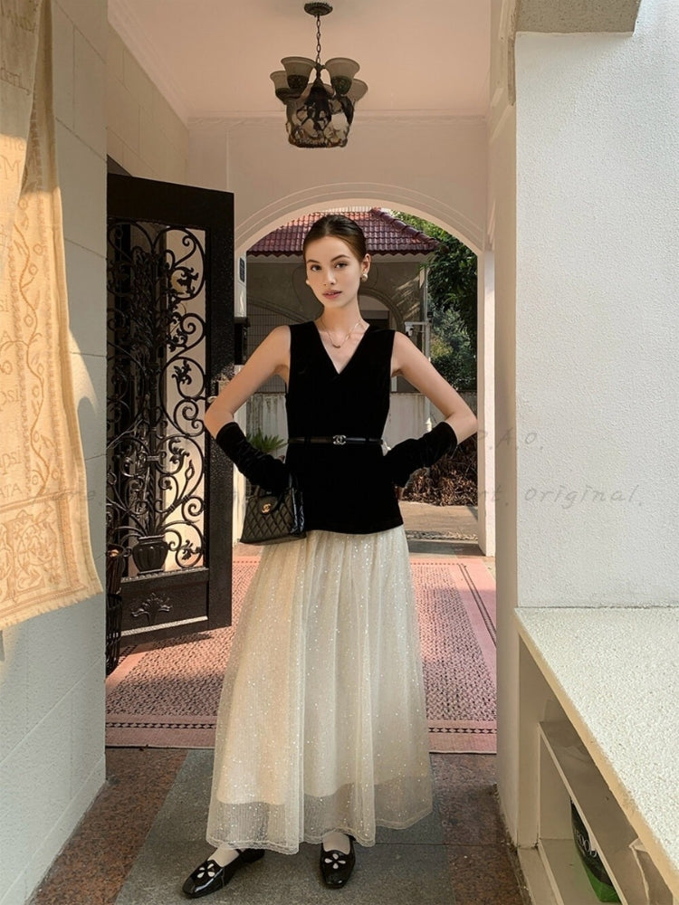 Holiday Noir Maxi Dress