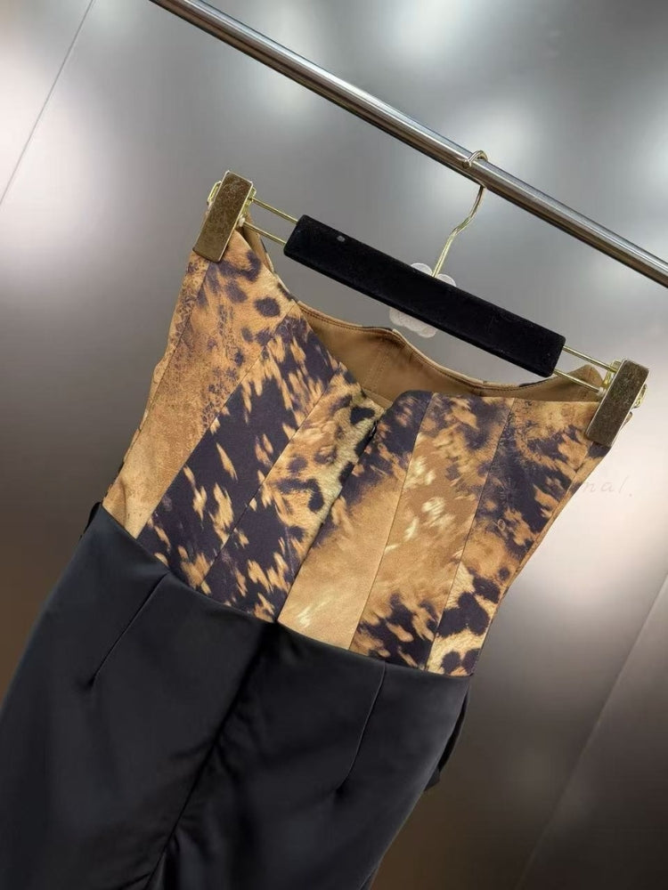 Strapless High-Waist Bodycon Maxi Dress