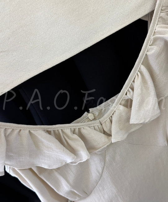 Ruffle V-Neck Mermaid Dress