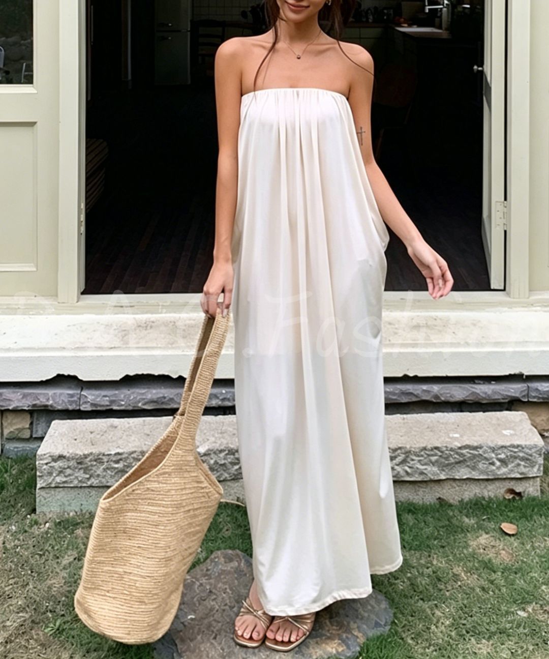 Twist Bandeau Modal Maxi Dress
