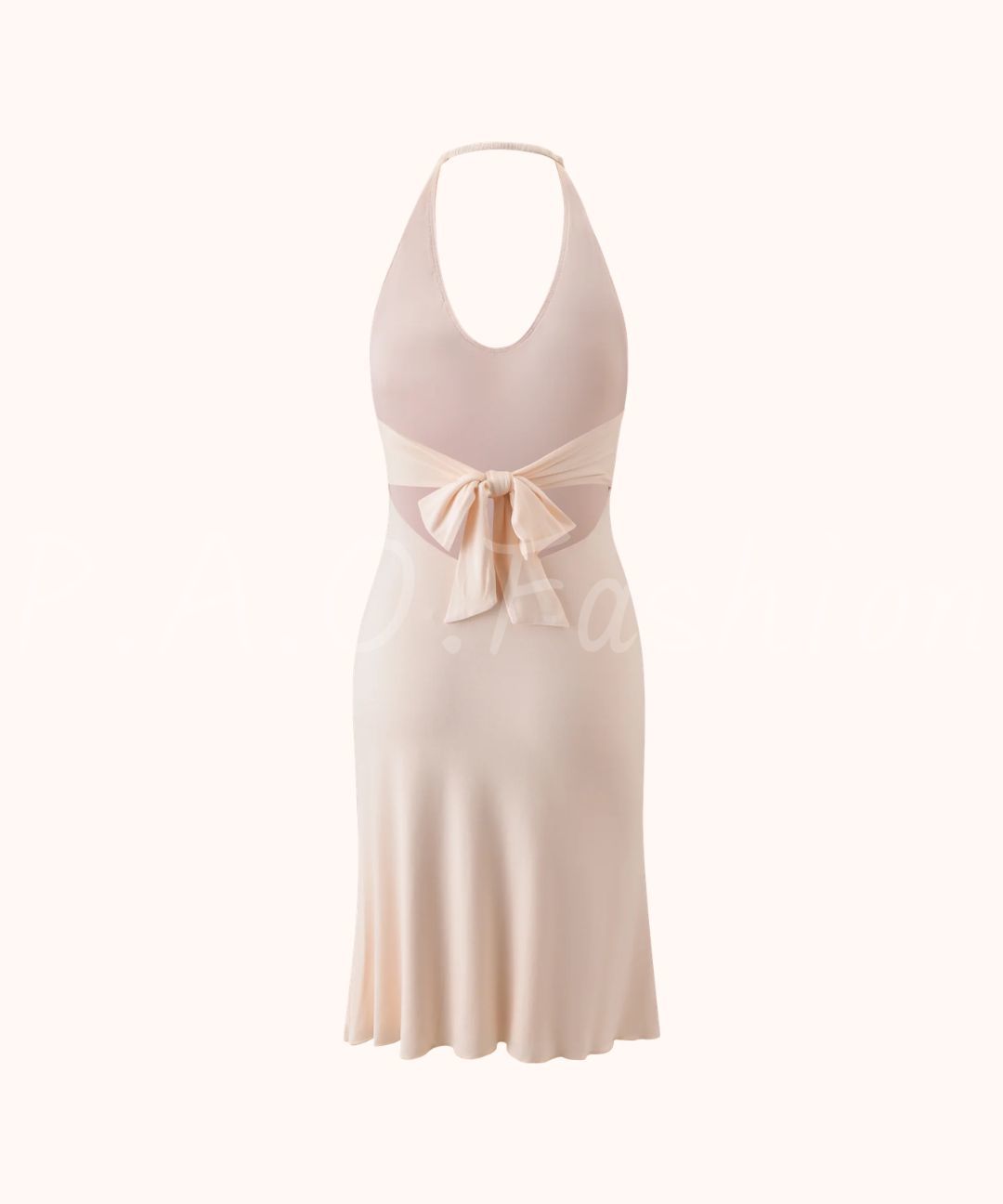 Halter Open-Back Mermaid Midi Dress