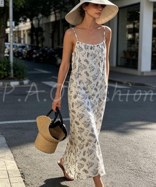 Print Cami Maxi Dress[Available Now]