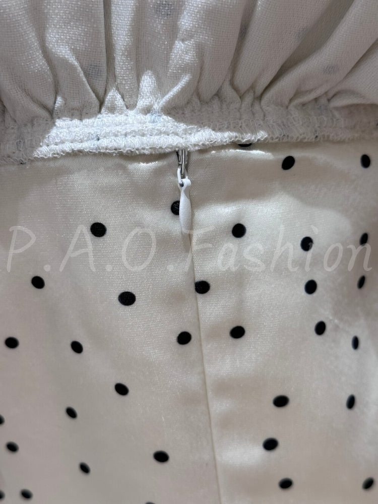 Polka Dot Off-Shoulder Ruffle Mini Dress