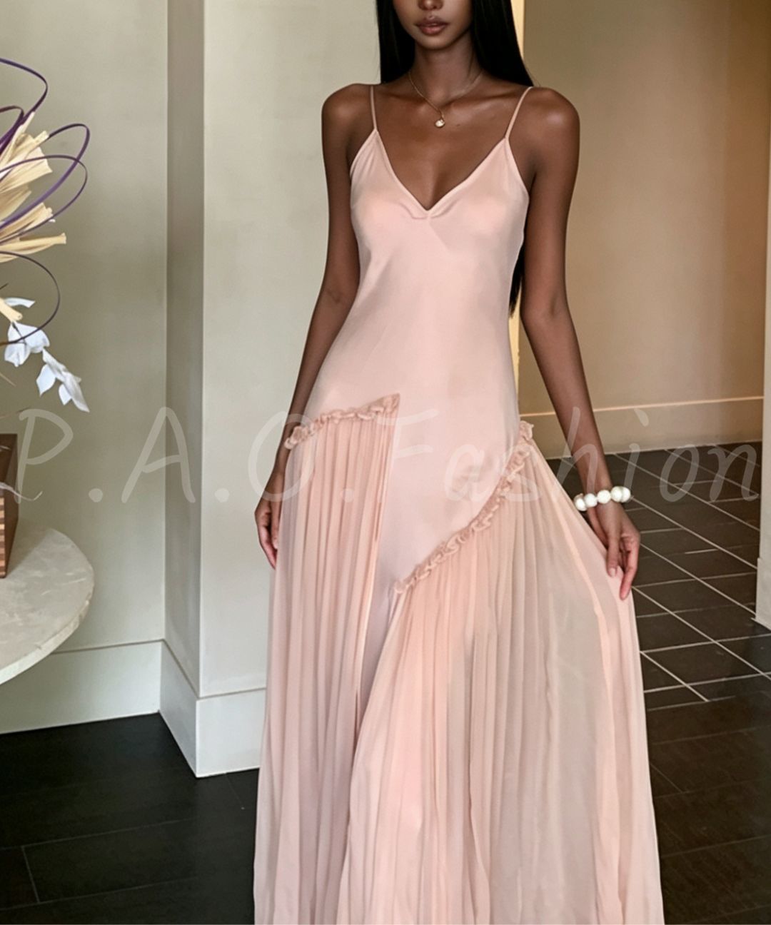 Ethereal Sheer Cardigan & Mermaid Maxi Dress Set