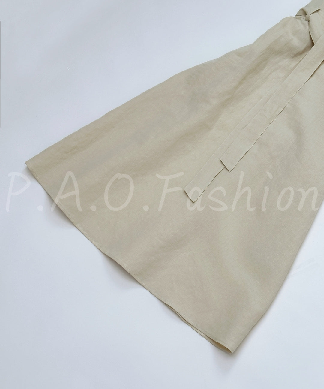 Linen Blend Sleeveless Shirt Dress