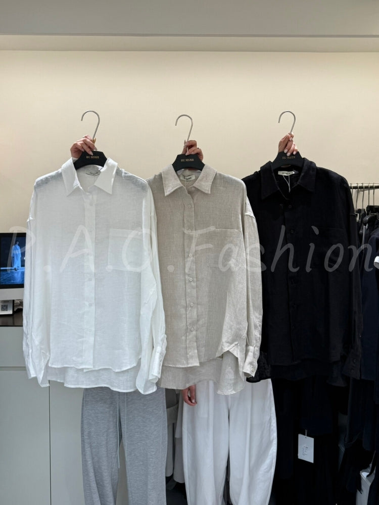 100% Linen Oversized Sun Shirt