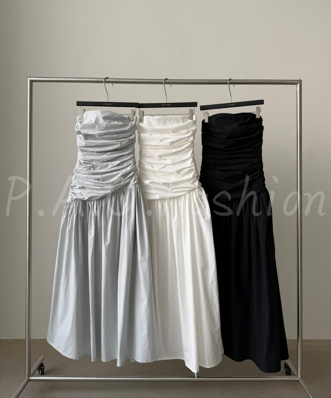 Strapless Pleated Maxi Dress[Available Now]