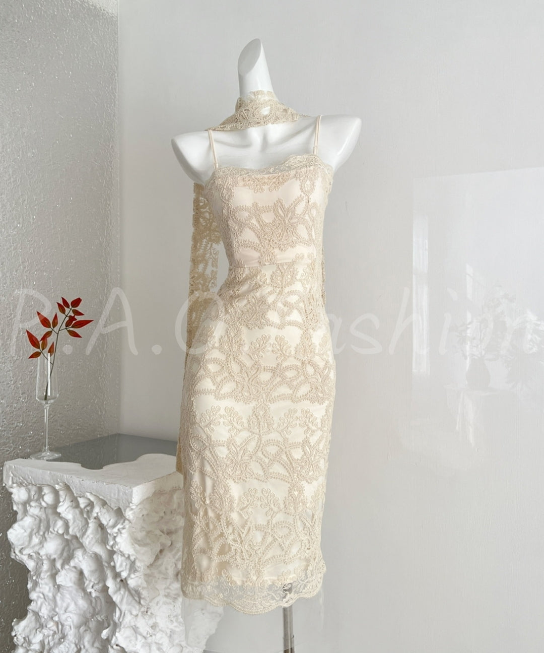 Corded Lace Corset Slip Dress[Available Now]