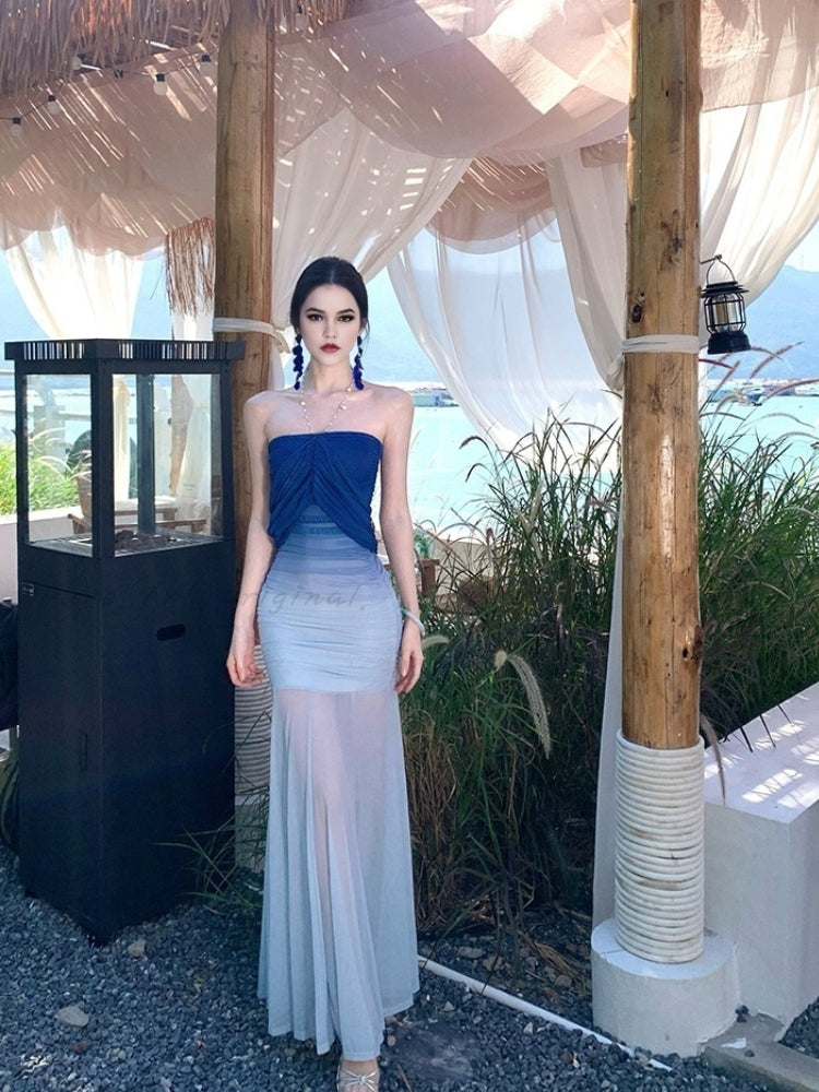 NARA STRAPLESS DRESS