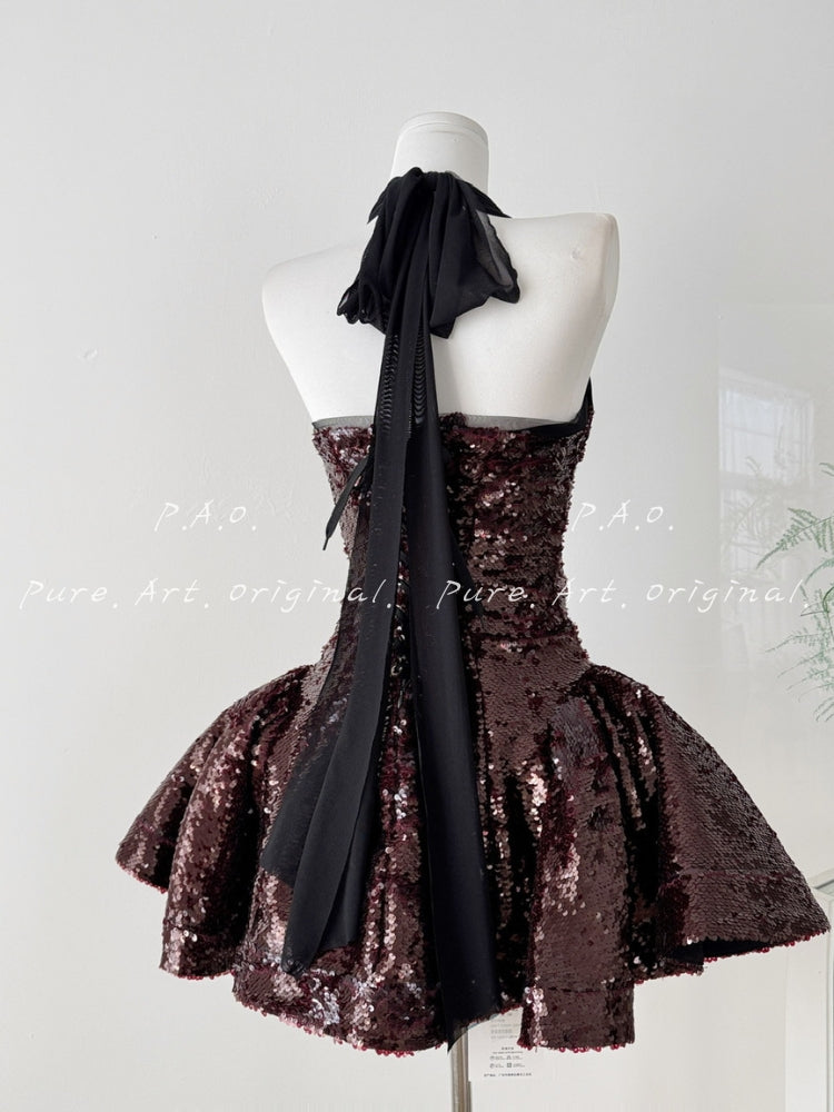 CRIMSON GLIMMER DRESS