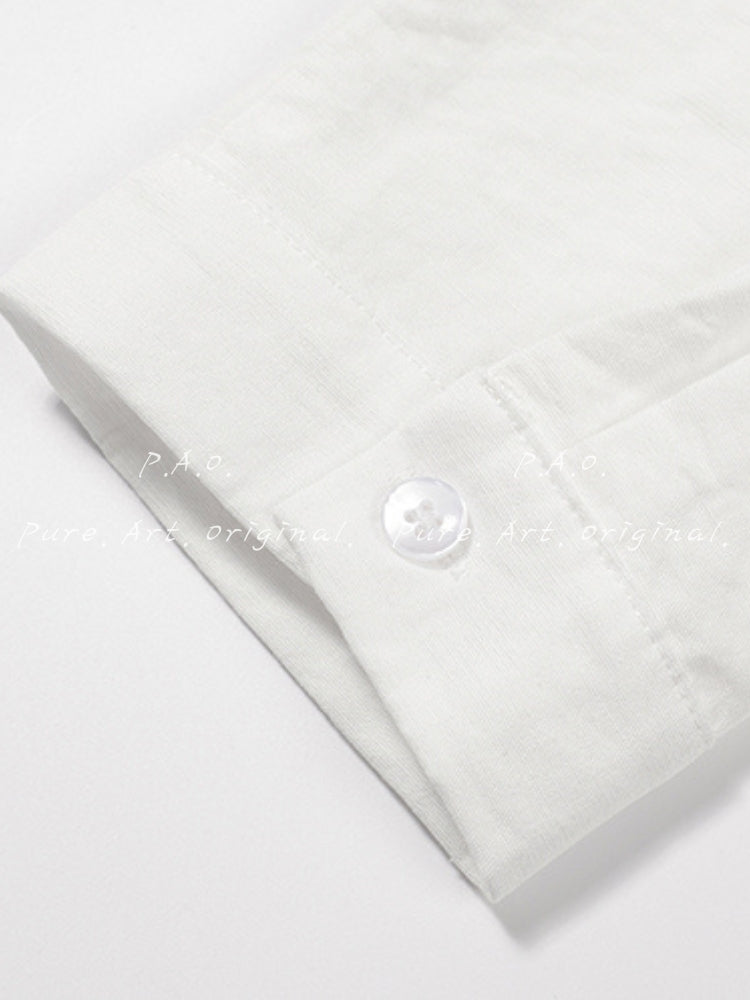 Pure White Belted Shirt Dress