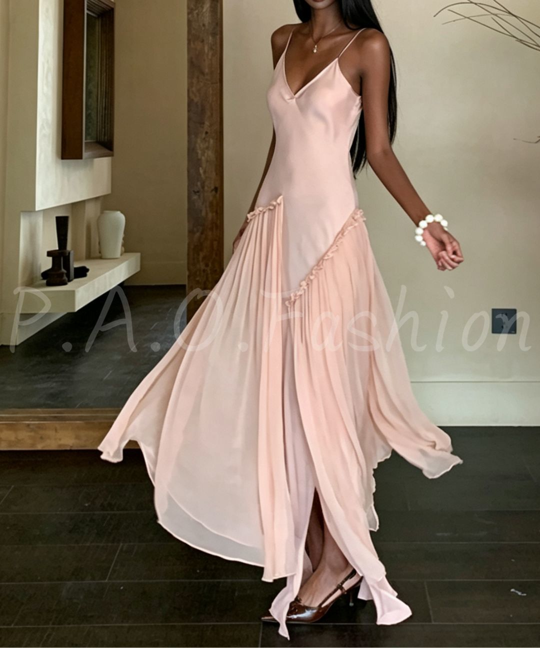 Ethereal Sheer Cardigan & Mermaid Maxi Dress Set