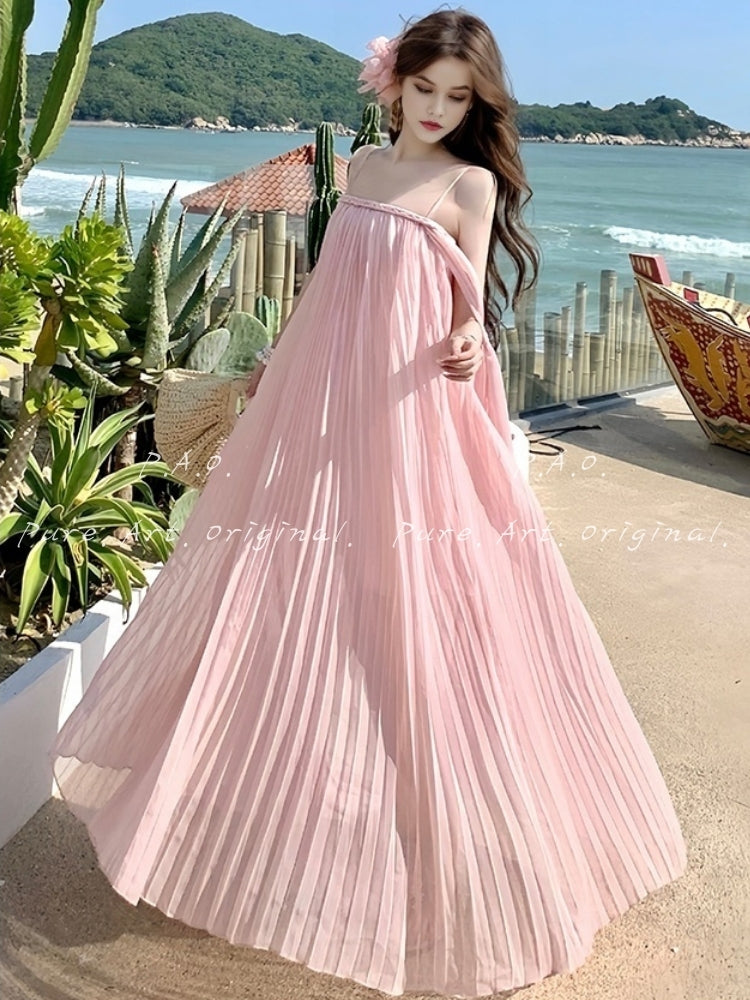 Elysia Pleated Maxi Dress