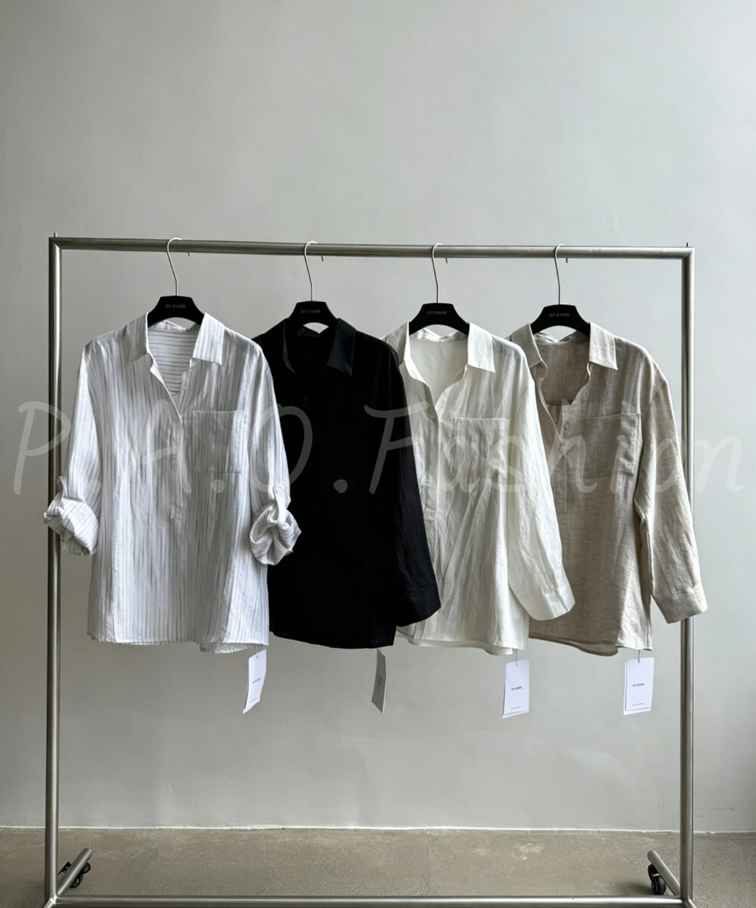 Linen Lyocell Relaxed Shirt Set