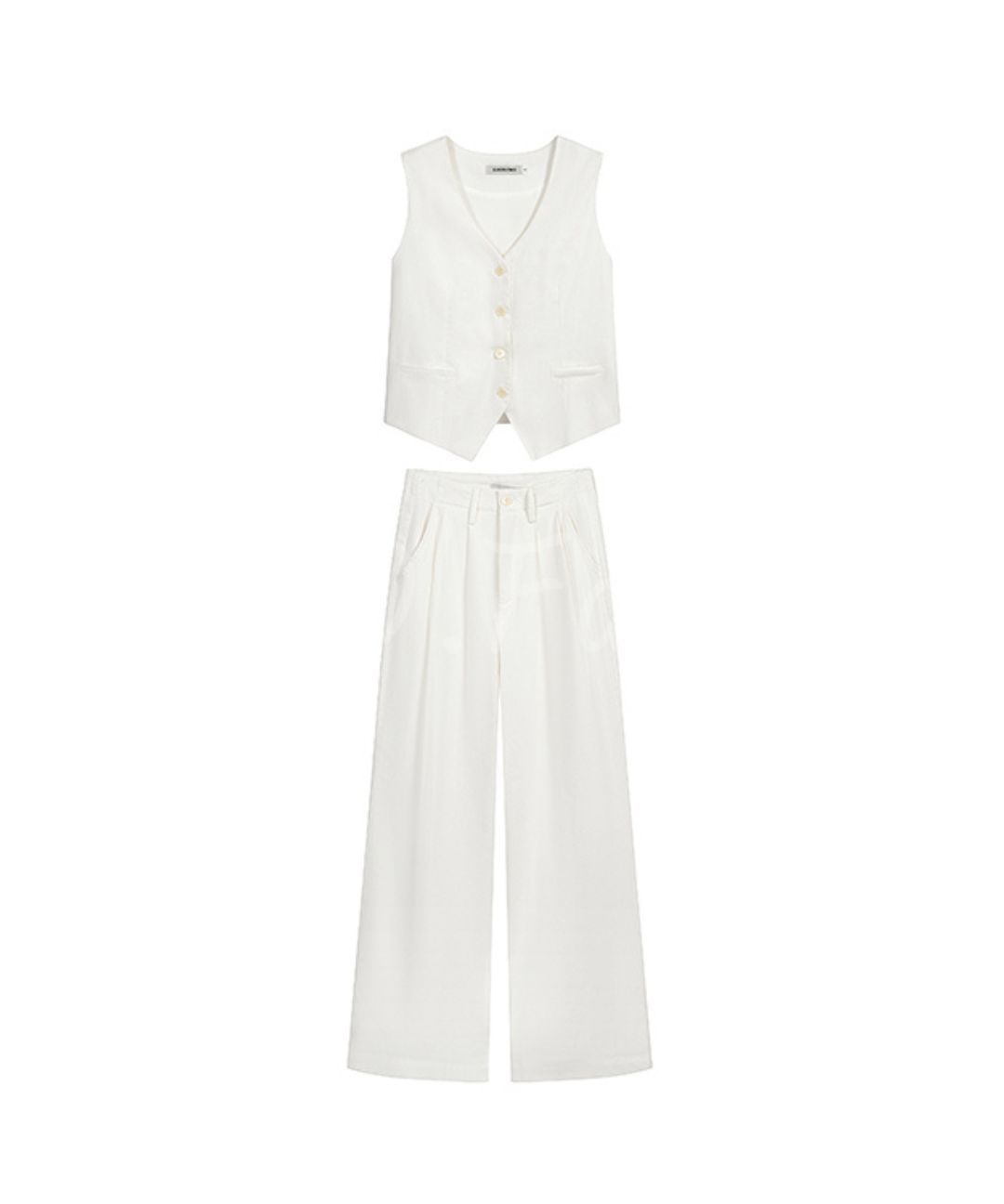 Tailored Vest & Wide-Leg Pants Set