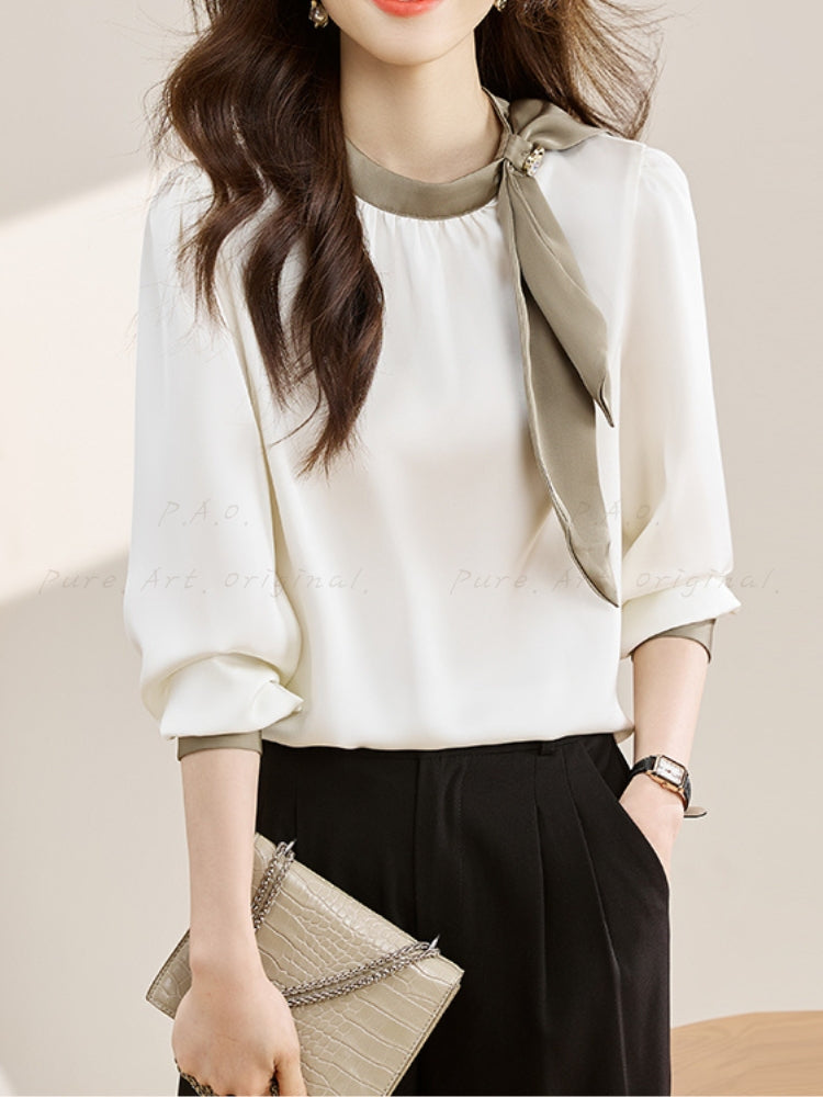 Versatile Bow Tie Blouse