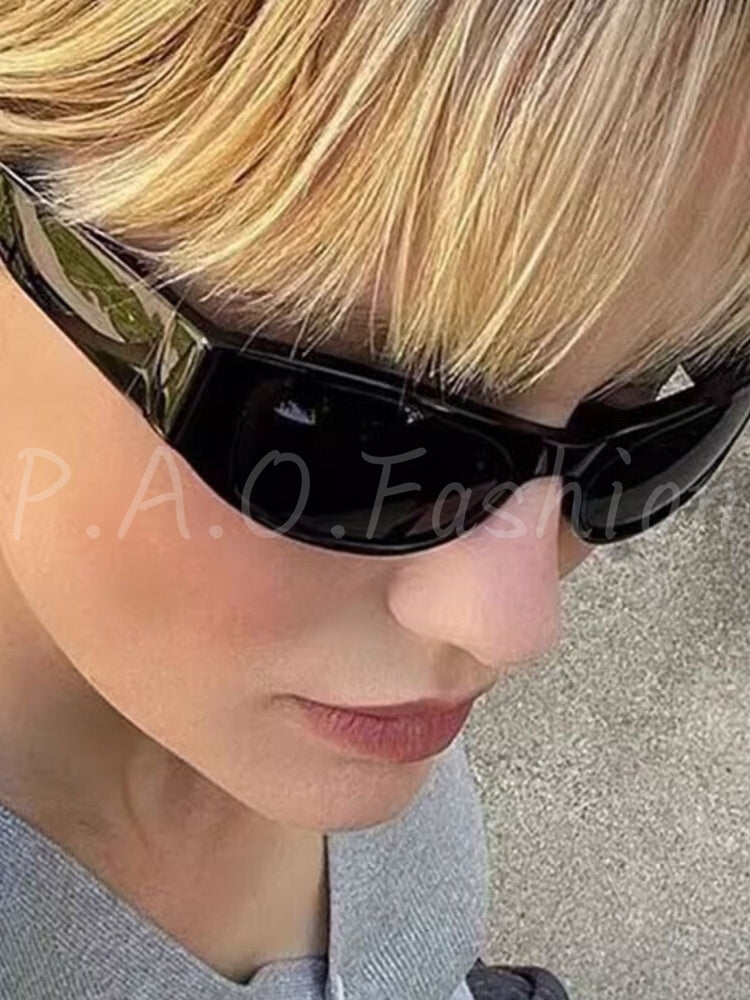Futuristic Oversized Shield Sunglasses