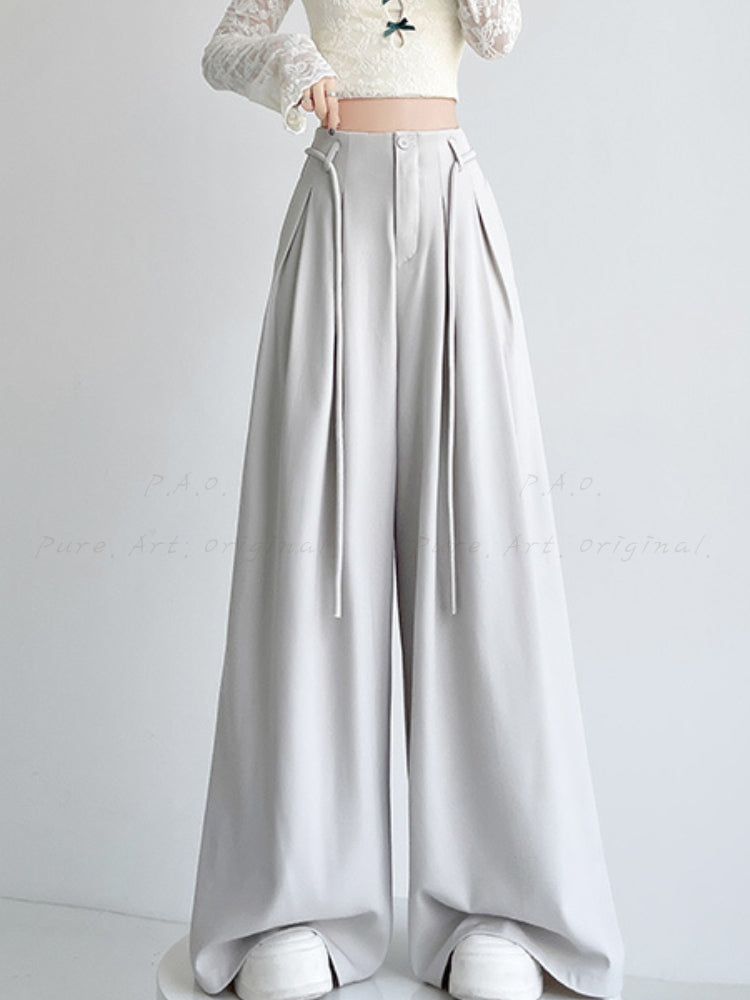 Loose Draped Wide-Leg Casual Pants