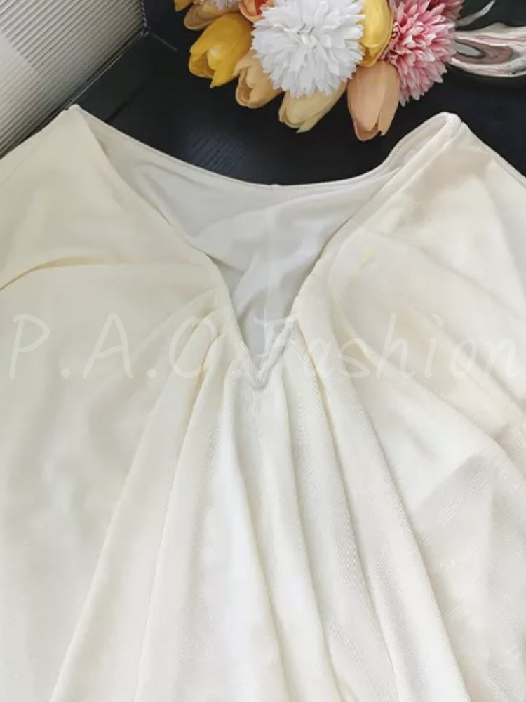 Twist-Front Strapless Cutout Slit Maxi Dress