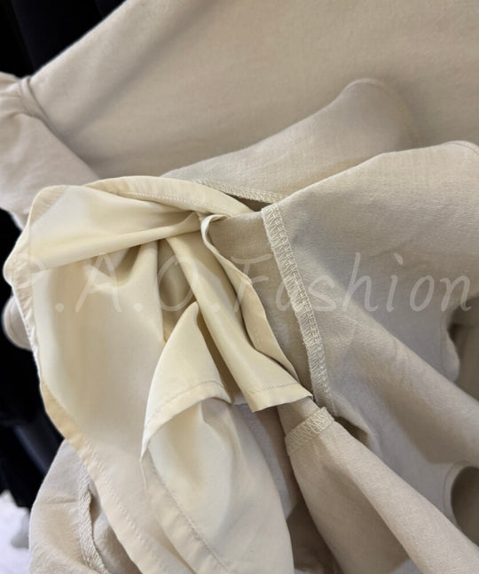 Ruffle V-Neck Mermaid Dress