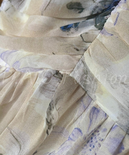 Floral Halter V-Neck Maxi Dress