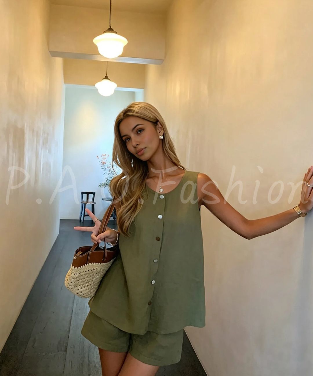 Old Money Textured Vest & Tailored Shorts Set