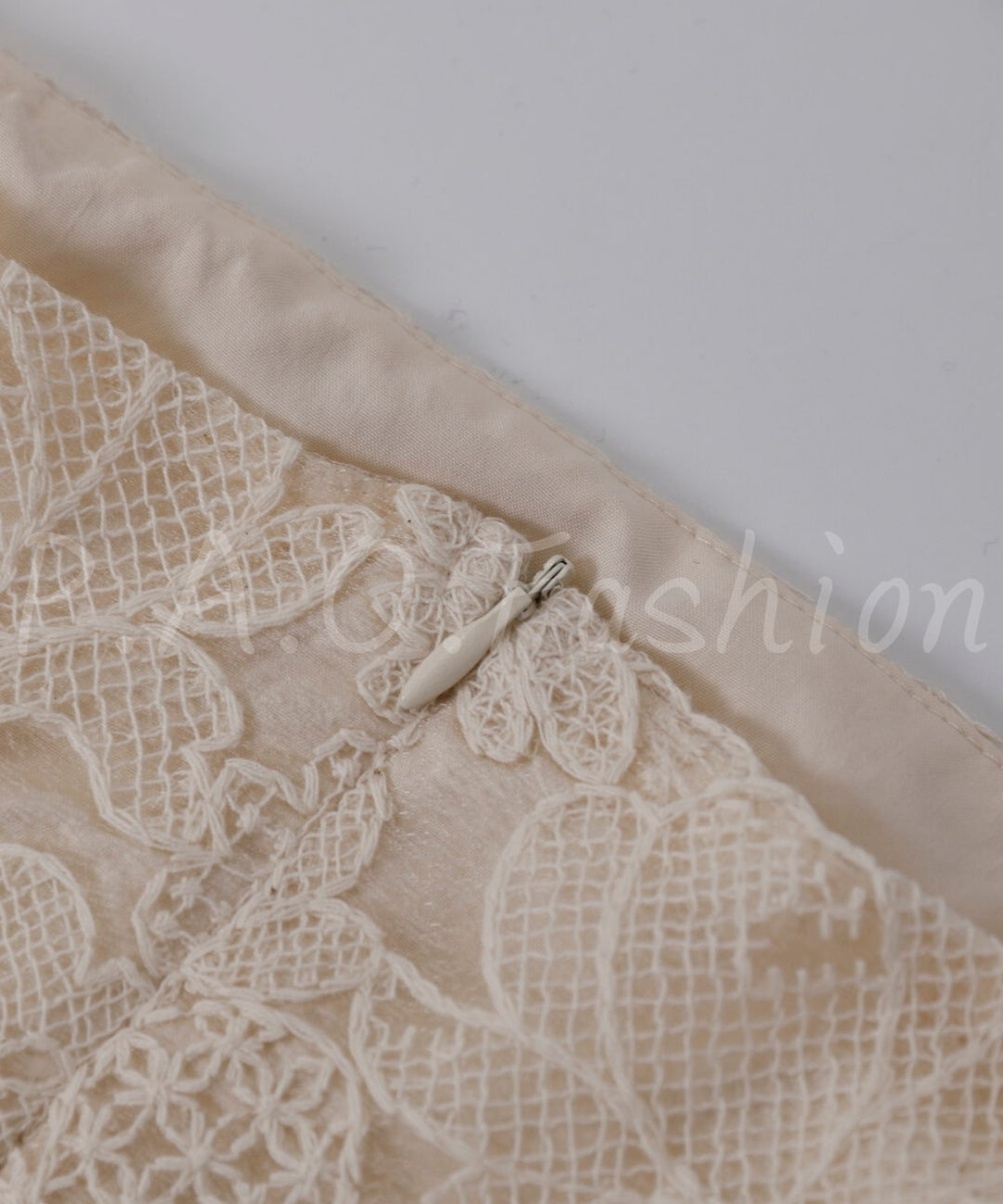 Lace Panel Slip Dress with Chiffon Scarf