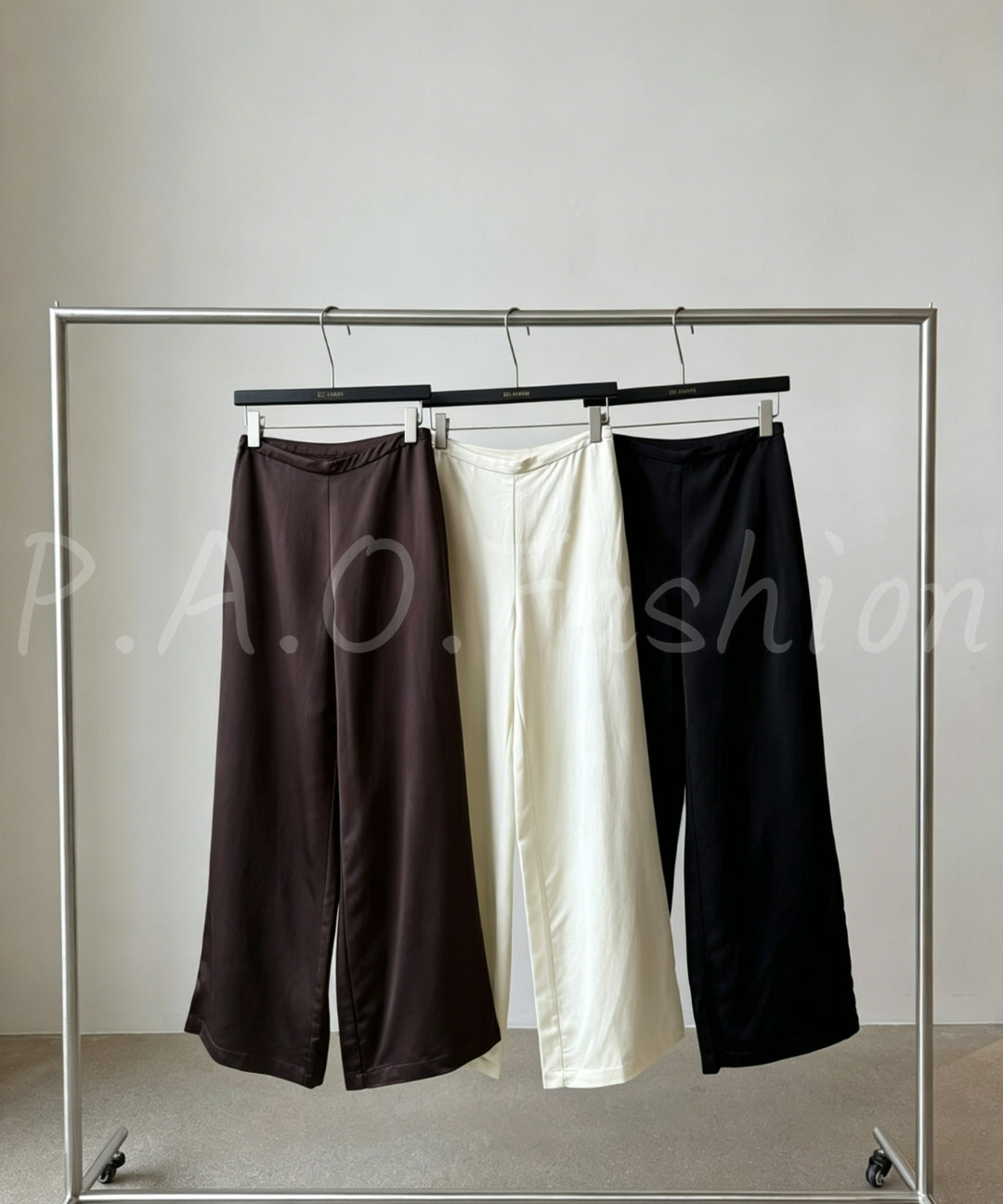 Linen Blend Draped Wide-Leg Pants