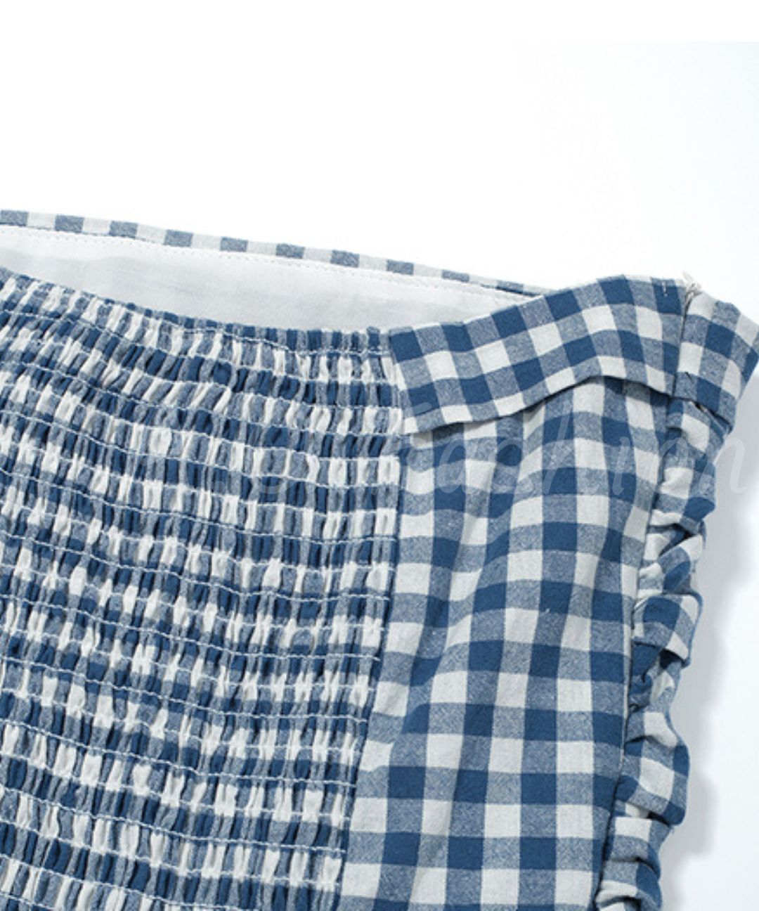 Gingham Strapless Maxi Dress