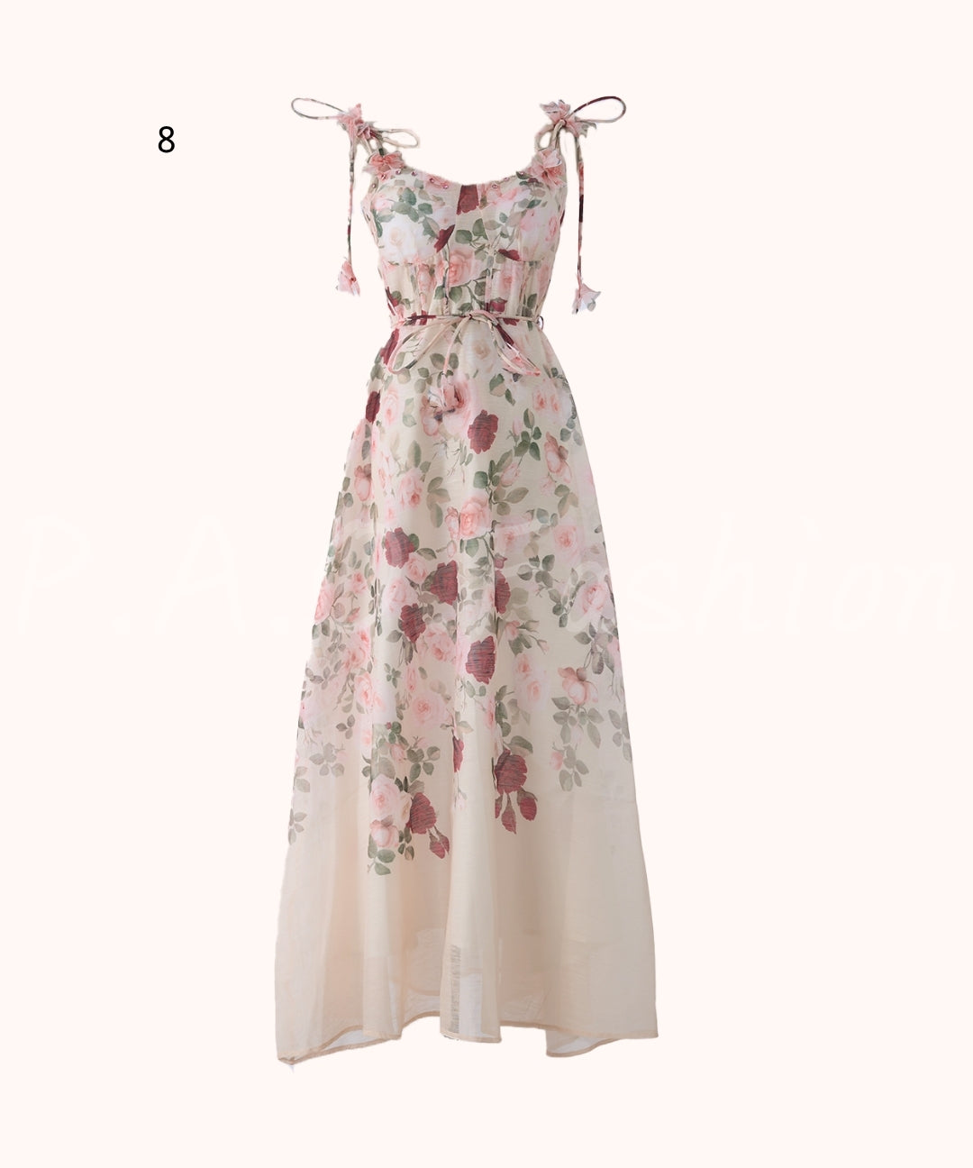 Floral Print Strap Maxi Dress[Available Now]