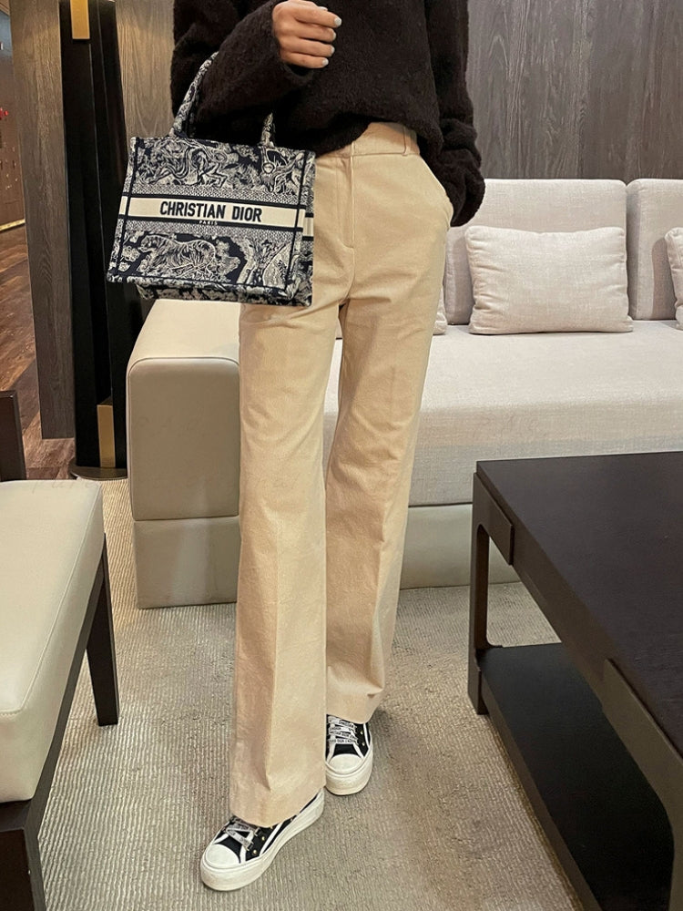 Corduroy Wide-Leg Pants