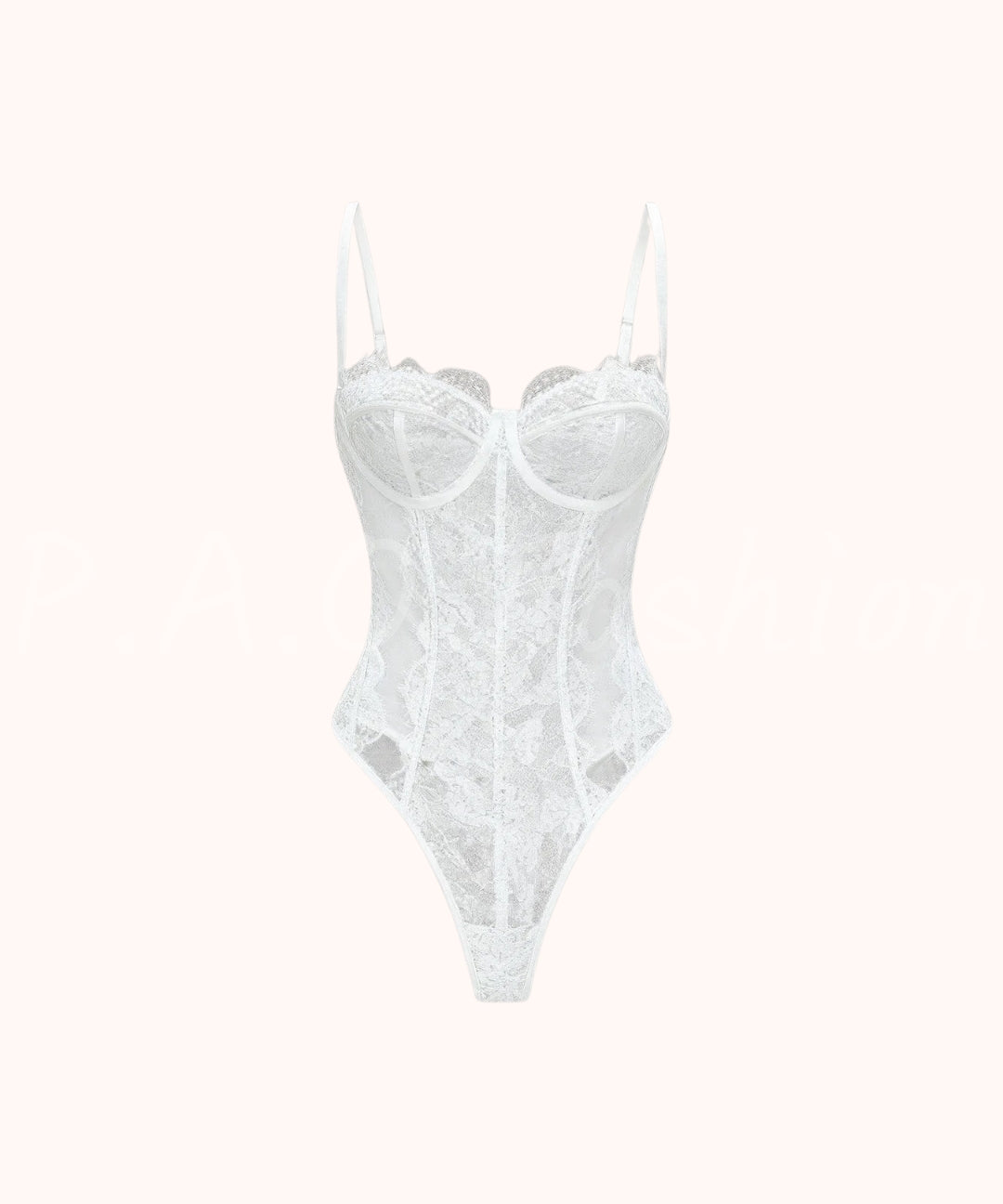 Mesh Sheer Patchwork Bustier Corset Slip Sleeveless Bodysuit[Available Now]