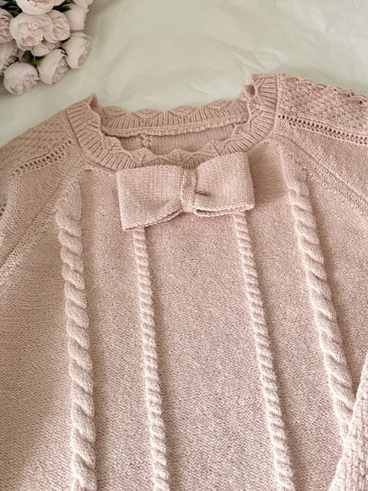 Sweet Blossom – Bow Knit Set