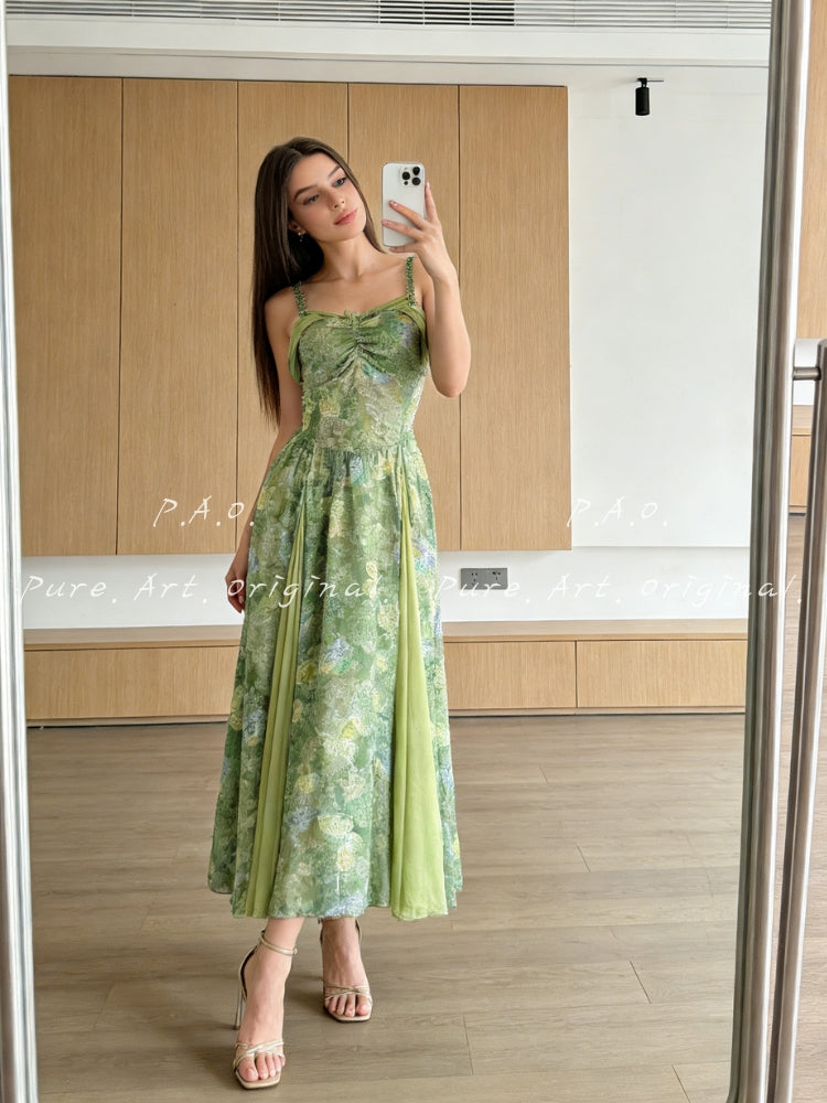 ELYSIA COWL NECK TIERED MAXI DRESS