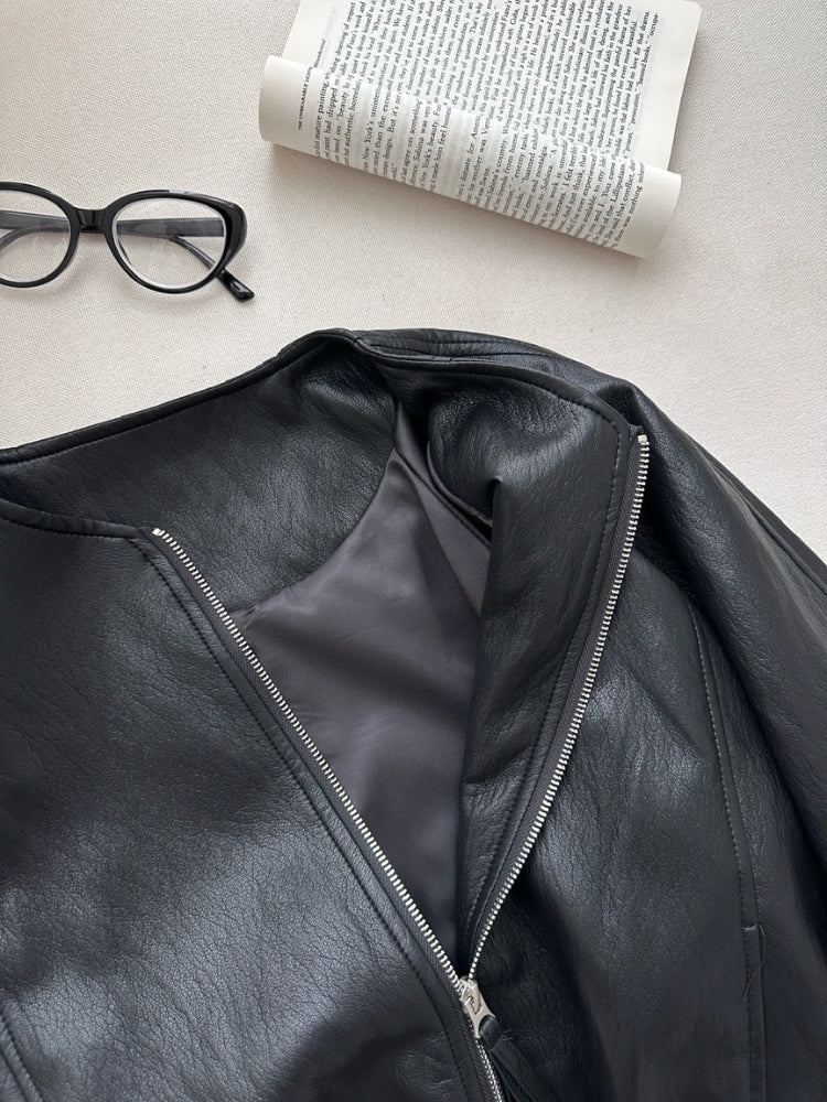 Silk-Scarf Collar Short Jacket