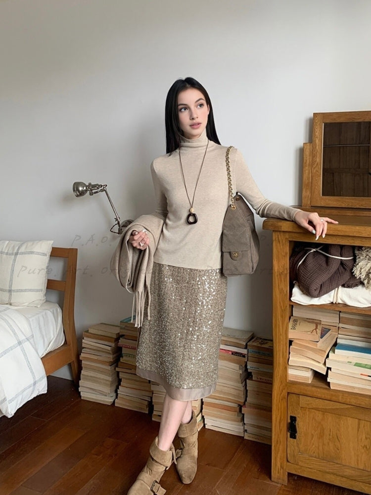 Luxe Aura Midi Skirt