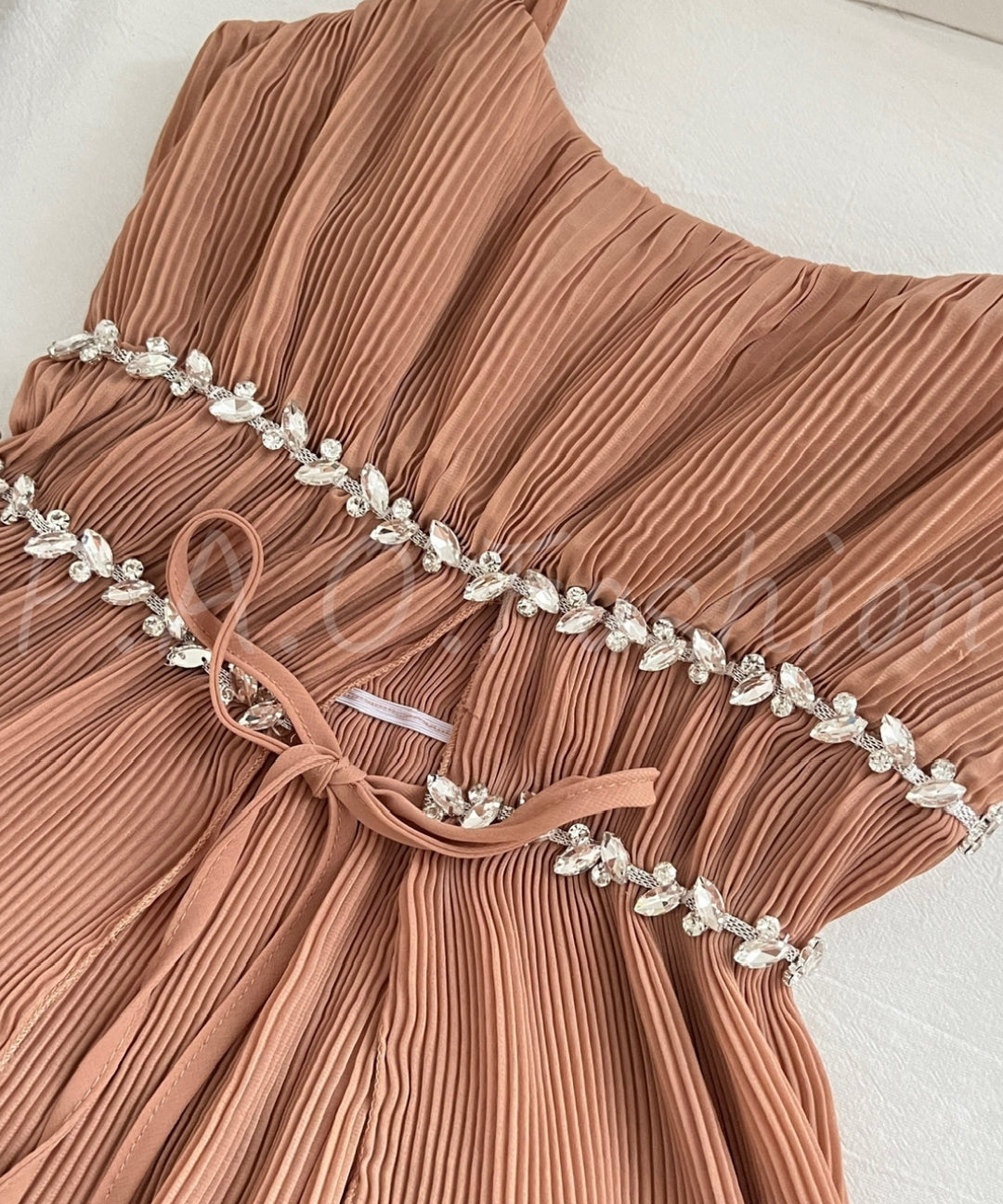 Crystal Pleated Cami Top & Midi Skirt Set[Available Now]