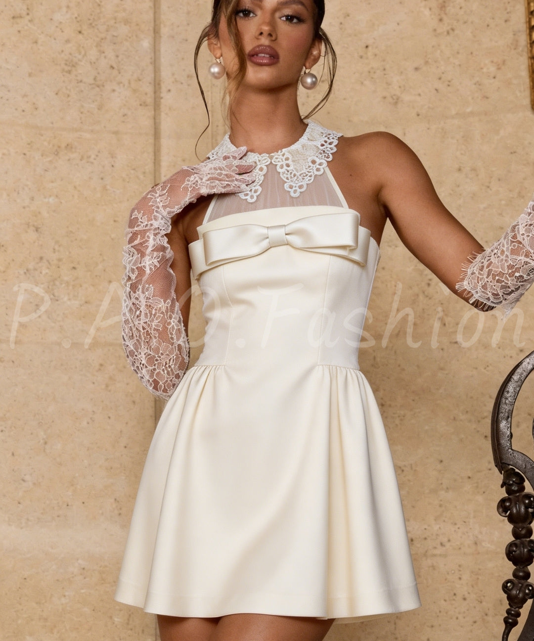 Jacquard Bow Strap Maxi Dress[Available Now]