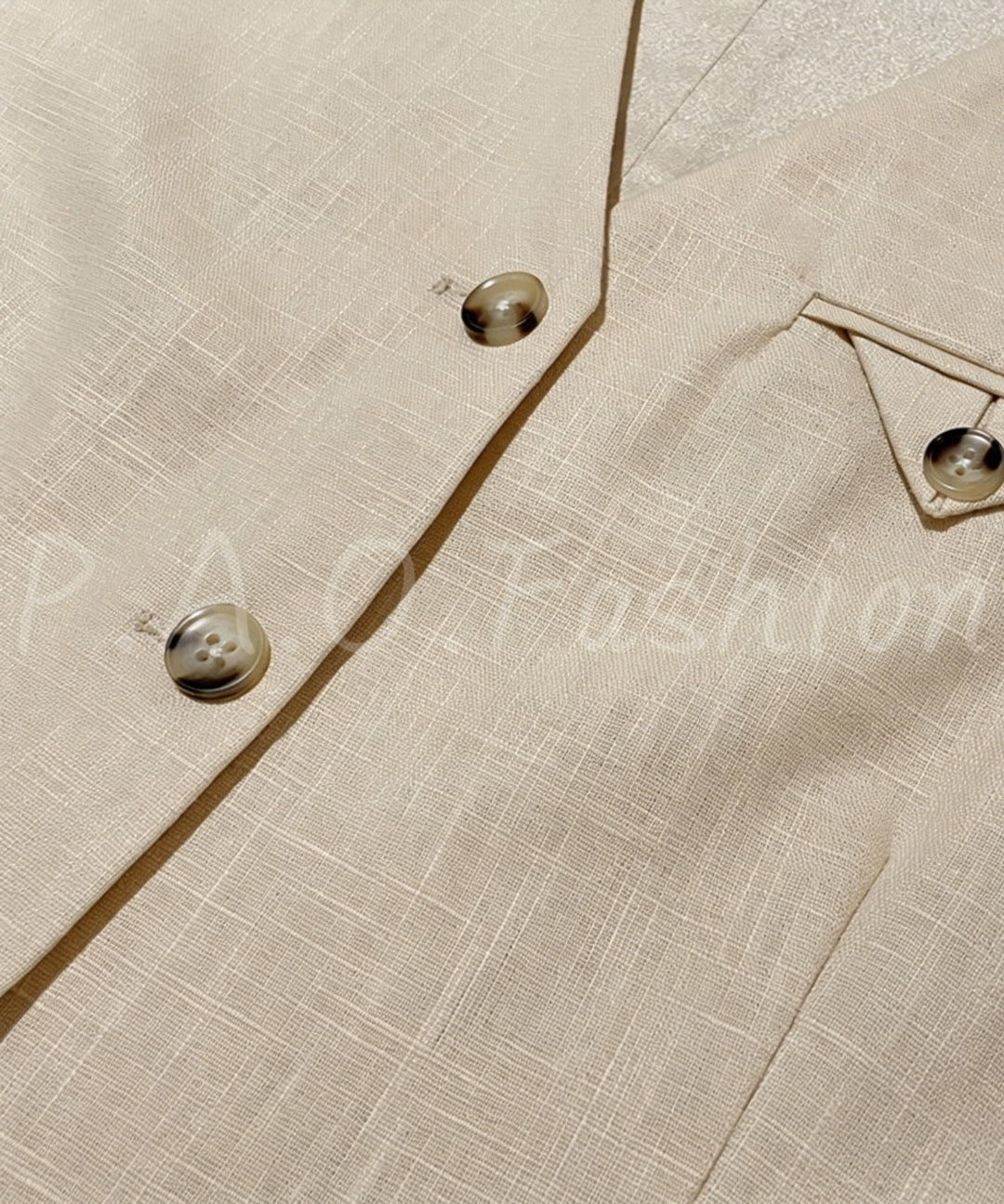 Ramie-Cotton Blend Vest & Wide-Leg Pants Set[Available Now]
