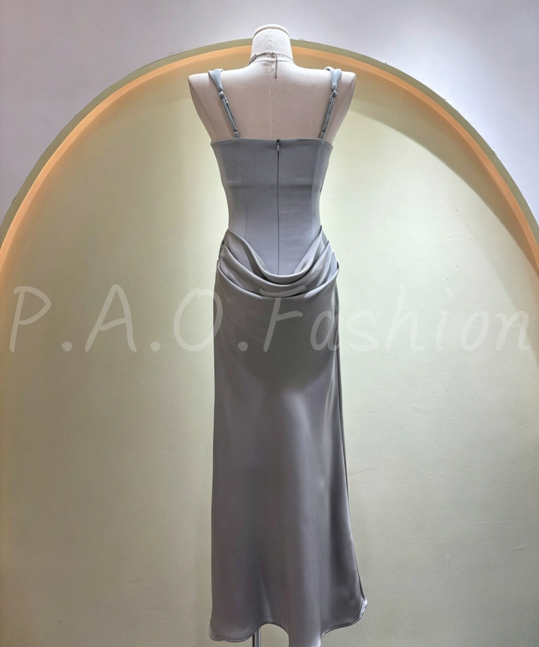 Satin Square Neck Mermaid Gown[Available Now]