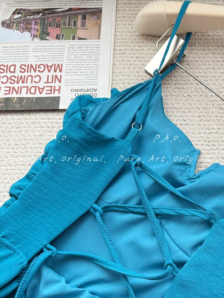 SERAPHINA RHINESTONE V-NECK MAXI DRESS